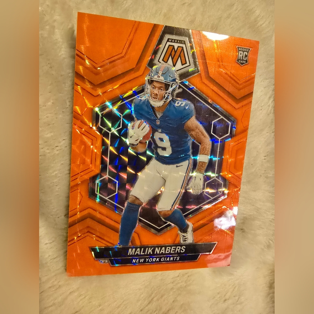MALIK NABERS | NEW YORK GIANTS | 23/25 | Mosaic | RC | Trading Card